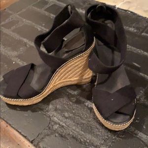 Tory Burch black espadrilles size 6